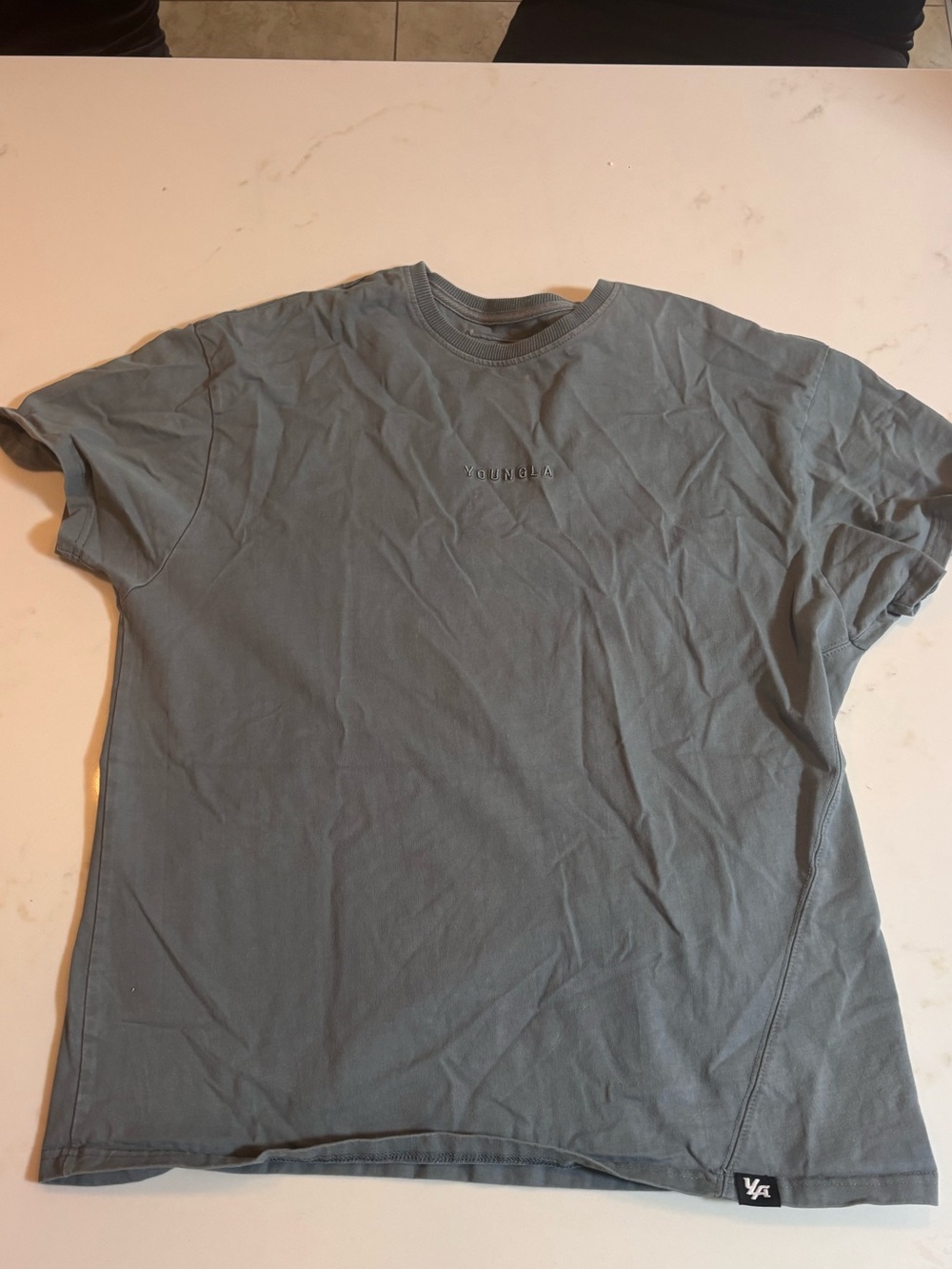 Y/Project Men's Short Sleeve Crewneck T-Shirt in Dusty Green